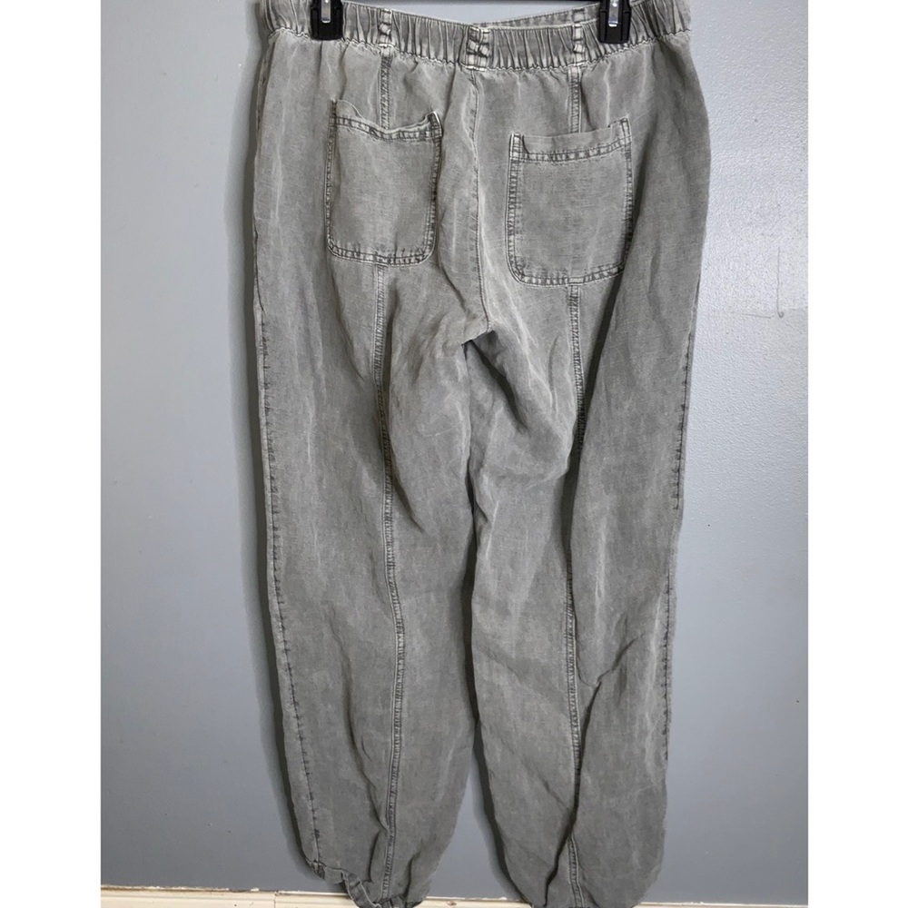 C&C California Gray Women’s Linen Blend Joggers Casual Pants Large - Picture 2 of 10